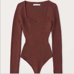 Abercrombie and Fitch Sweetheart Ribbed Bodysuit